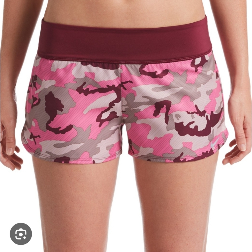Nike Shorts Women's Large Athletic Camo Pull On Running Fitness